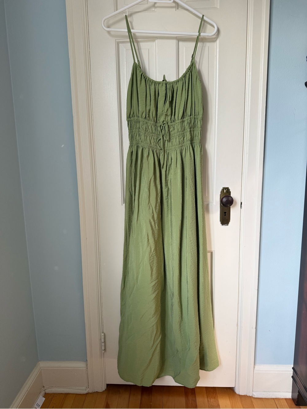Abercrombie & Fitch Green Smocked-Waist sundress, size Large Tall